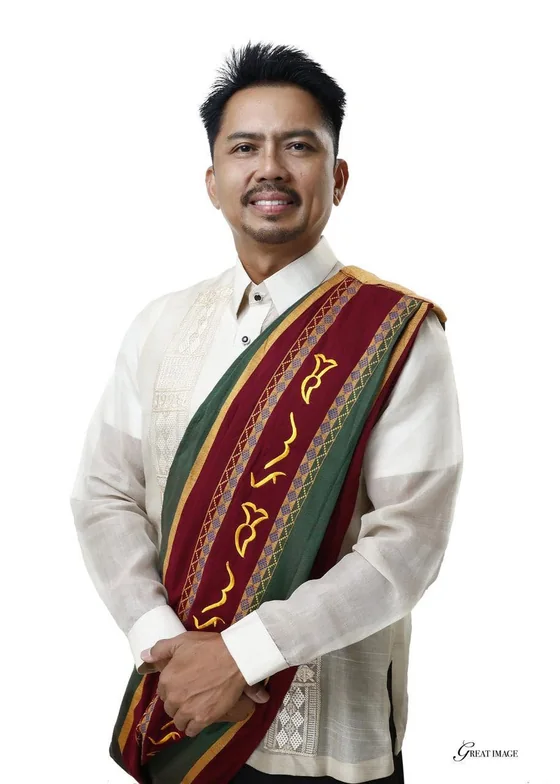 Dr. Rhoumel Yadao, who leads the medical team at Magnifique Rejuvenation Center, in a barong and woven sash